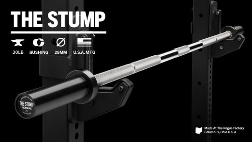 Rogue 29mm Stump Bar - Stainless / Black | Rogue Fitness
